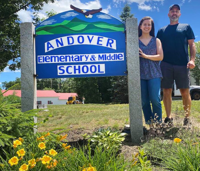 Resourceful Staff Uses Skills to Update AE/MS Entrance Sign