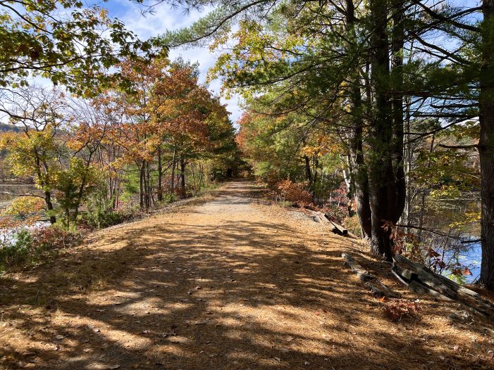 Rail Trail Sports Gorgeous Fall Scenery Near Horseshoe Pond