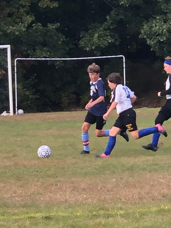 AE/MS Plays Soccer Enthusiastically Against Franklin Middle School