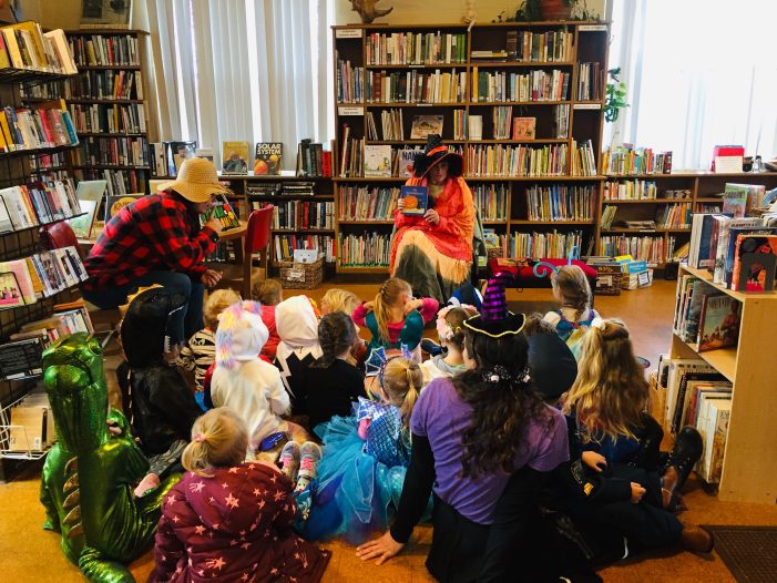 Preschoolers Listen Intently During Storytime at Bachelder Library