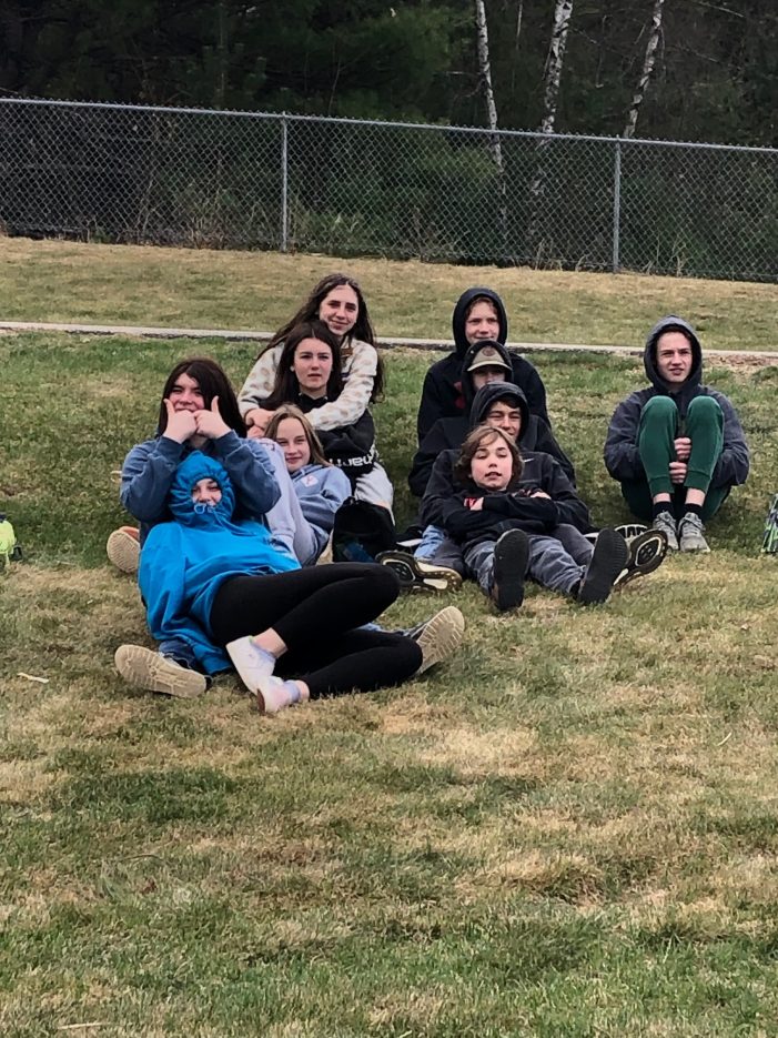 AE/MS Eighth Graders Watch Franklin Peers Launch Rockets