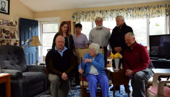 Florence Gove Receives Boston Post Cane as Oldest Resident