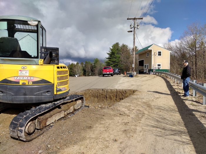 Selectman Delaney Watches Digging Work at Transfer Station