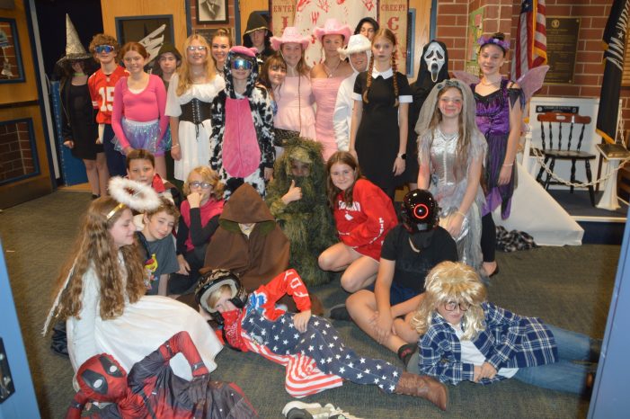 AE/MS Middle Schoolers Dress Up for Their Halloween Dance