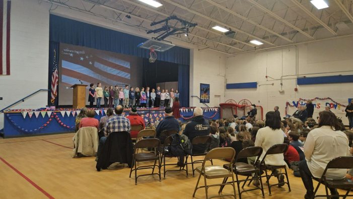 AE/MS Third Graders Thank Veterans through Song at Assembly