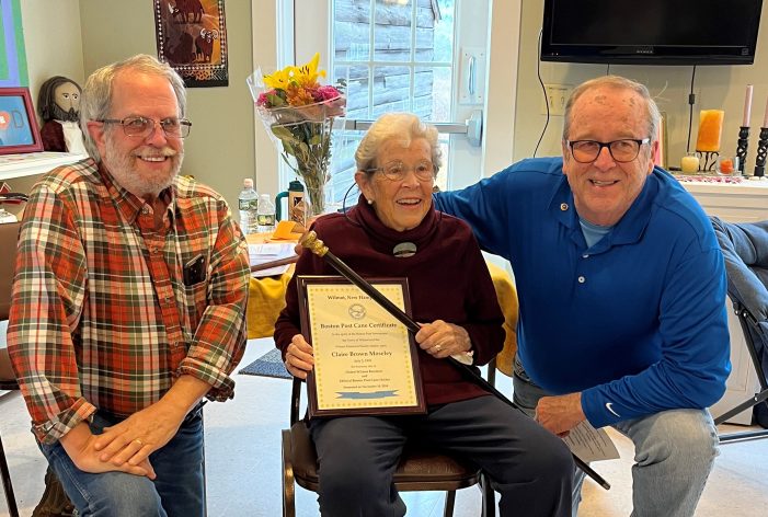 Wilmot Historical Society Awards Boston Post Cane