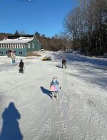 Skiing at Veterans Memorial Rec Area in Franklin