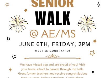 AE/MS Invites Graduating Andover Seniors to Join Senior Walk